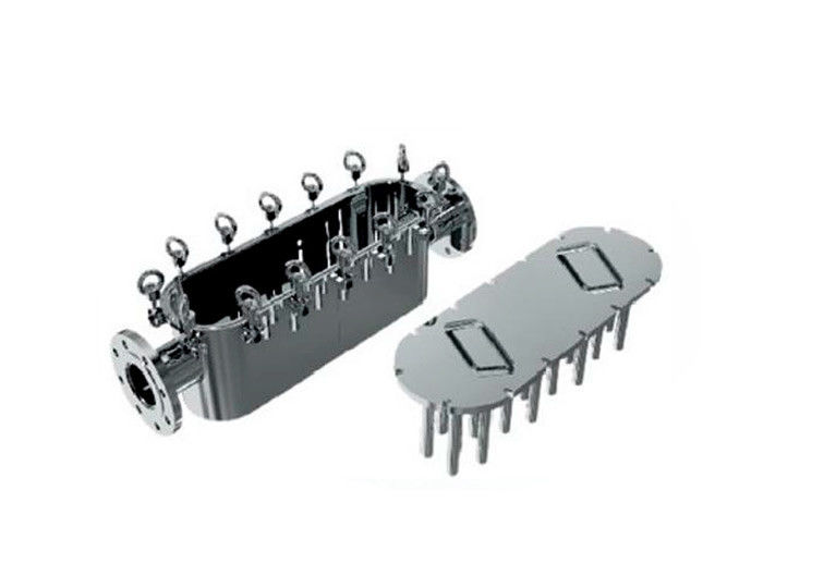 Aço inoxidável ímã permanente remover de ferro tubo separador de ferro flange montado projeto estendido resistente à corrosão
