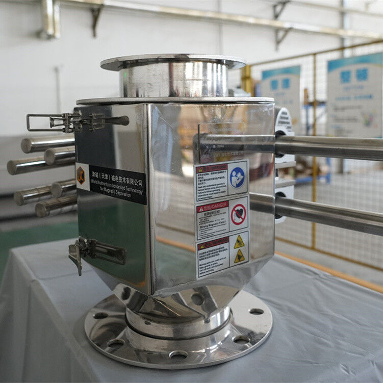 Separador Magnético Permanente Autolimpante à Prova de Explosão com Controle Automático PLC para Ambientes Perigosos